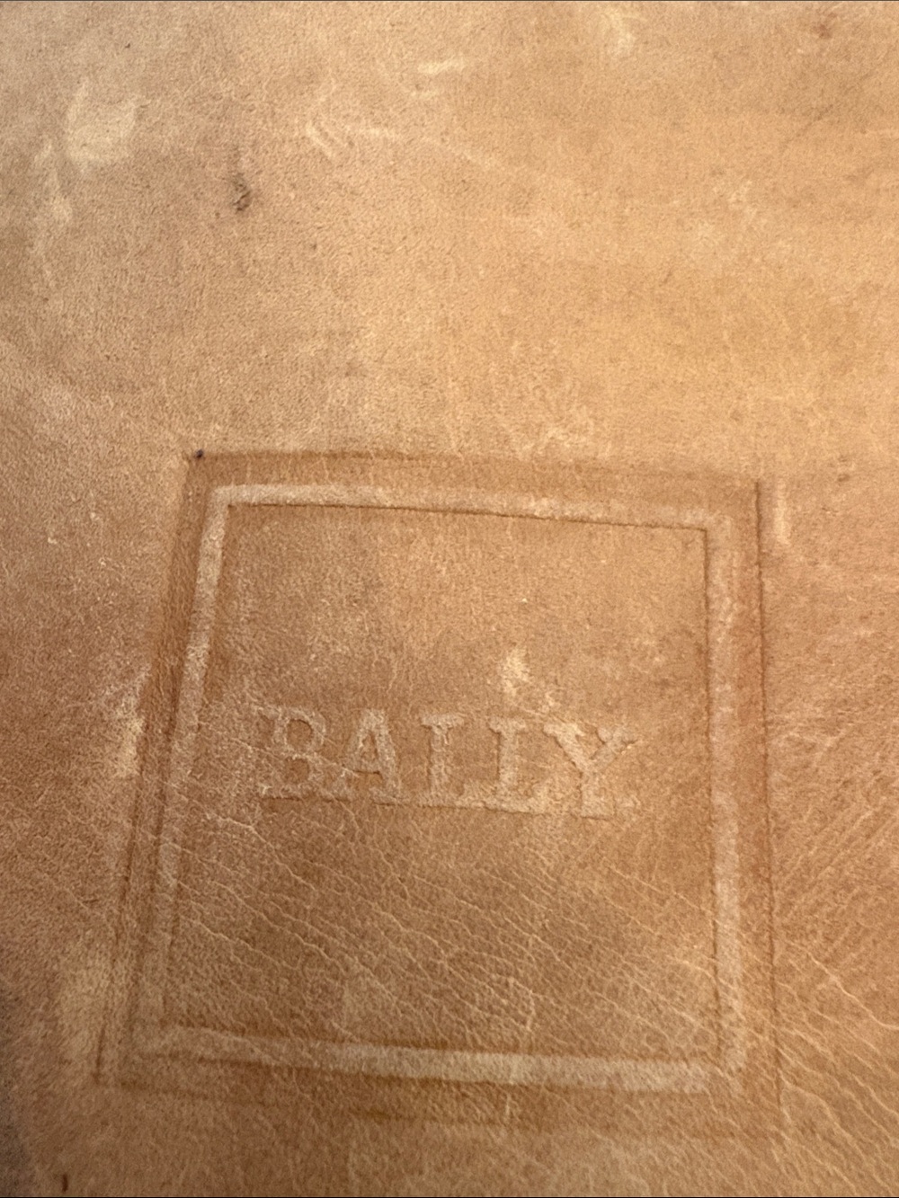Bally Distressed Leather Crossbody in Tan - Picture 2 of 12